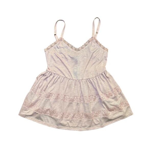 Torrid Lace Trim Babydoll Cami Pink Size 00 (M/L 10) NWT - Picture 1 of 4